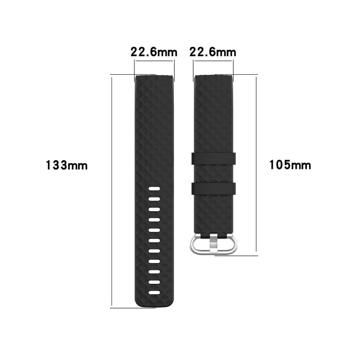 18mm Silver Color Buckle TPU Wrist Strap Watch Band for Fitbit Charge 4 / Charge 3 / Charge 3 SE, Size: L(Green) - Watch Bands by buy2fix | Online Shopping UK | buy2fix