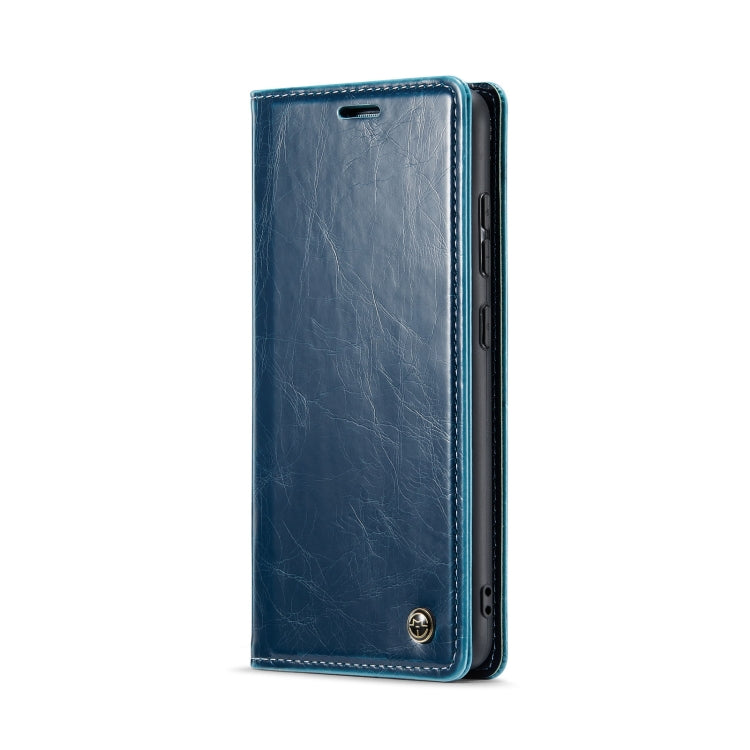 For Samsung Galaxy A30s／A50s／A50 CaseMe 003 Crazy Horse Texture Leather Phone Case(Blue) - Galaxy Phone Cases by CaseMe | Online Shopping UK | buy2fix