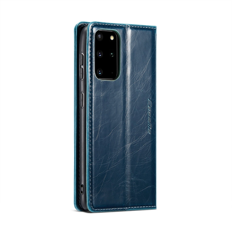 For Samsung Galaxy S20+ CaseMe 003 Crazy Horse Texture Leather Phone Case(Blue) - Galaxy Phone Cases by CaseMe | Online Shopping UK | buy2fix