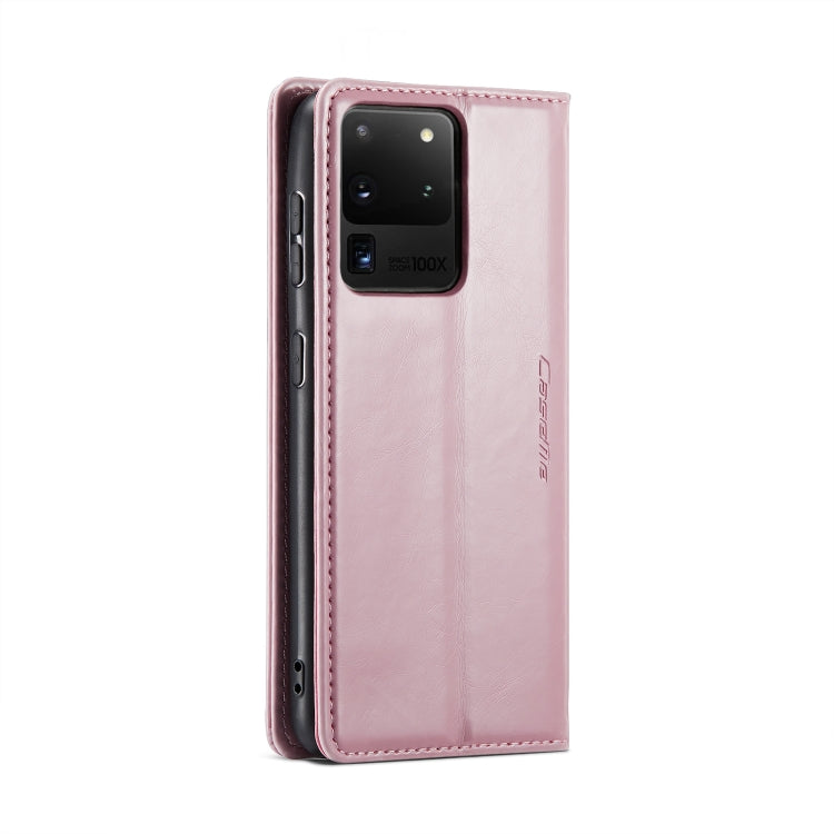 For Samsung Galaxy S20 Ultra CaseMe 003 Crazy Horse Texture Leather Phone Case(Rose Gold) - Galaxy Phone Cases by CaseMe | Online Shopping UK | buy2fix