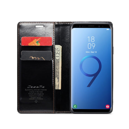 For Samsung Galaxy S9+ CaseMe 003 Crazy Horse Texture Leather Phone Case(Black) - Galaxy Phone Cases by CaseMe | Online Shopping UK | buy2fix