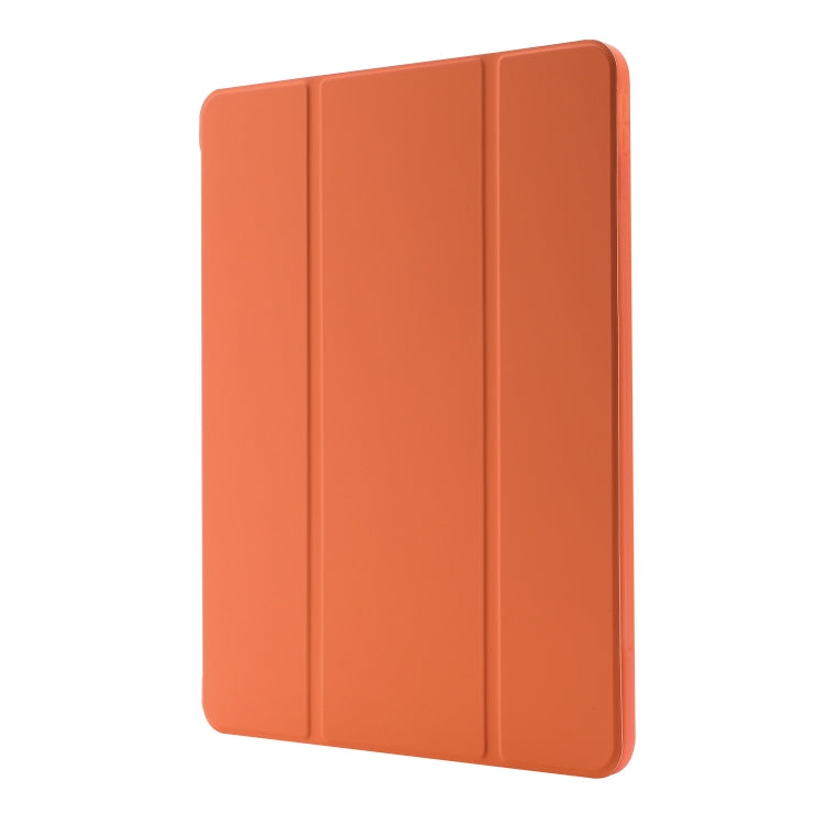Skin Feel Pen Holder Tri-fold Tablet Leather Case For iPad Air 13 2024 / iPad Pro 12.9 2022 / 2021 / 2020 / 2018(Orange) - iPad Pro 12.9 (2022/2021) Cases by buy2fix | Online Shopping UK | buy2fix