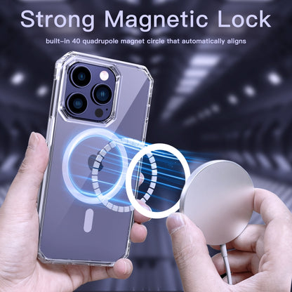 For iPhone 13 Pro Max TPU Four-corner Airbag Shockproof Magsafe Phone Case(Blue) - iPhone 13 Pro Max Cases by buy2fix | Online Shopping UK | buy2fix