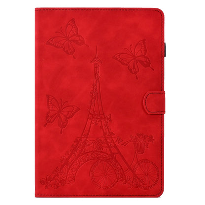 For Samsung Galaxy Tab A8 10.5 2021 X205 Tower Embossed Leather Smart Tablet Case(Red) - Other Galaxy Tab PC by buy2fix | Online Shopping UK | buy2fix