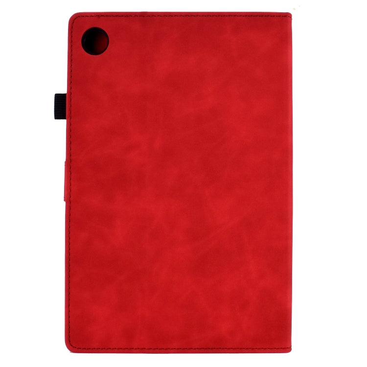 For Samsung Galaxy Tab A8 10.5 2021 X205 Tower Embossed Leather Smart Tablet Case(Red) - Other Galaxy Tab PC by buy2fix | Online Shopping UK | buy2fix