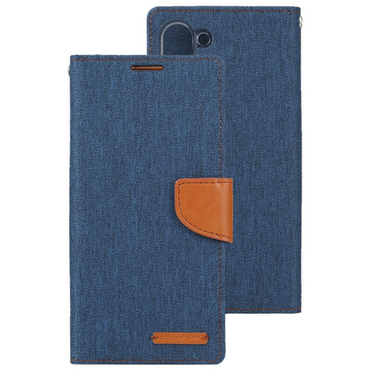 For Samsung Galaxy S23 5G GOOSPERY CANVAS DIARY Fabric Texture Flip Leather Phone Case(Navy Blue) - Galaxy S23 5G Cases by GOOSPERY | Online Shopping UK | buy2fix