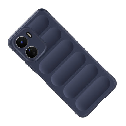For vivo Y16 4G Global Magic Shield TPU + Flannel Phone Case(Dark Grey) - vivo Cases by buy2fix | Online Shopping UK | buy2fix