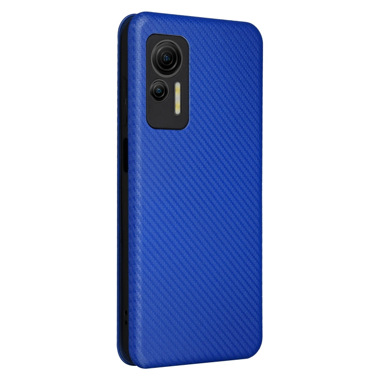 For Ulefone Note 14 Carbon Fiber Texture Flip Leather Phone Case(Blue) - Ulefone Cases by buy2fix | Online Shopping UK | buy2fix
