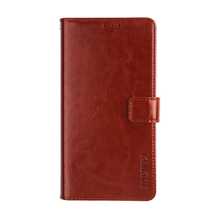 For Blackview A80 Pro idewei Crazy Horse Texture Horizontal Flip Leather Case with Holder & Card Slots & Wallet(Brown) - More Brand by idewei | Online Shopping UK | buy2fix