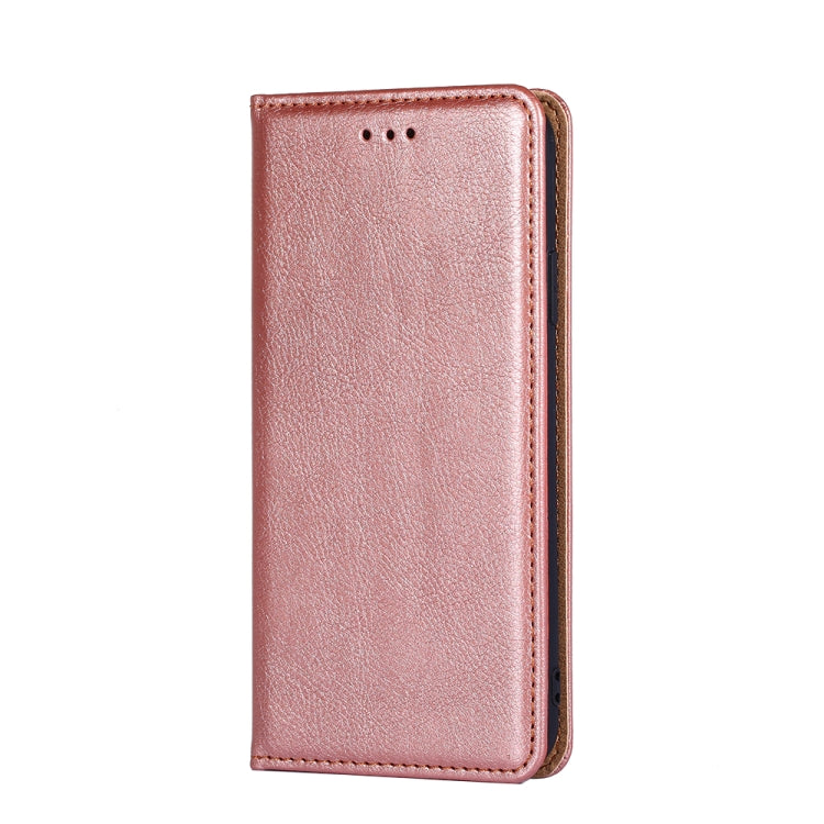 For OnePlus 11 Gloss Oil Solid Color Magnetic Leather Phone Case(Rose Gold) - OnePlus Cases by buy2fix | Online Shopping UK | buy2fix