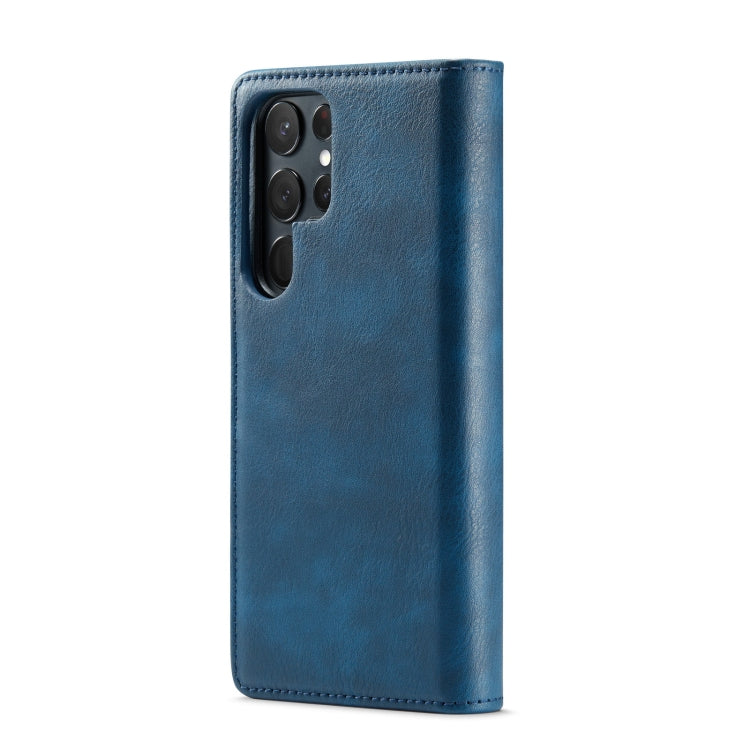 For Samsung Galaxy S23 Ultra 5G DG.MING Crazy Horse Texture Detachable Magnetic Leather Case(Blue) - Galaxy S23 Ultra 5G Cases by DG.MING | Online Shopping UK | buy2fix