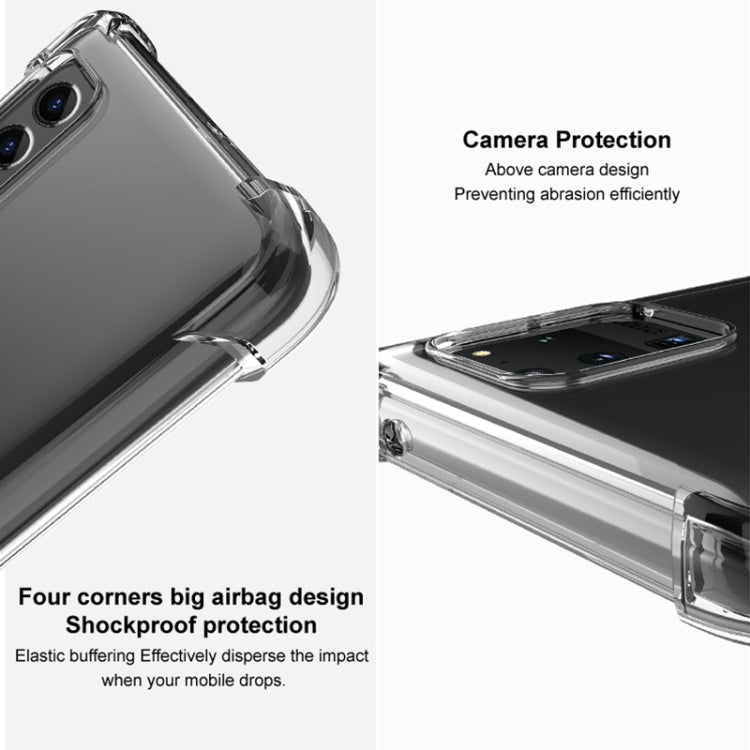 For Motorola Moto E13 4G imak Shockproof Airbag TPU Phone Case(Transparent Black) - Motorola Cases by imak | Online Shopping UK | buy2fix