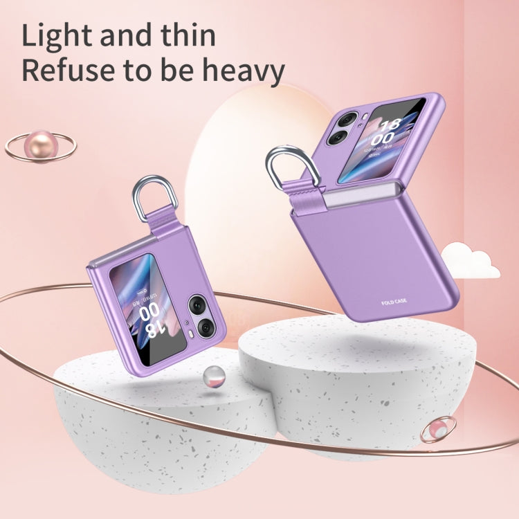 For OPPO Find N2 Flip Skin Feel Ultra-thin Ring Buckle Shockproof Phone Case(Purple) - Find N2 Flip Cases by buy2fix | Online Shopping UK | buy2fix