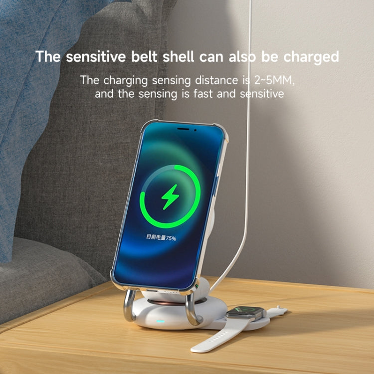 N21 15W 3 in 1 Transparent Magnetic Wireless Charger(Black) - Wireless Charger by buy2fix | Online Shopping UK | buy2fix