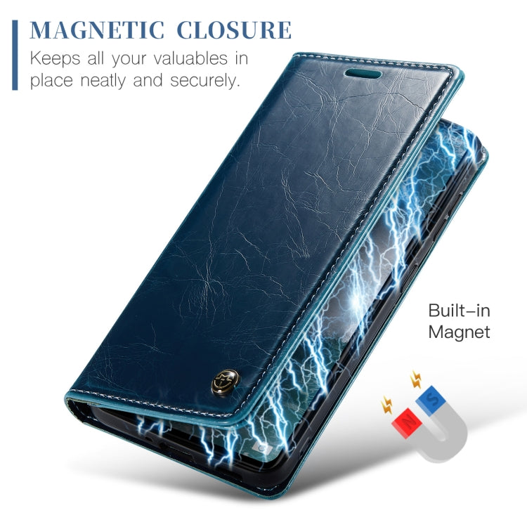 For Xiaomi Redmi Note 12 Pro+ 5G CaseMe 003 Crazy Horse Texture Leather Phone Case(Blue) - Xiaomi Cases by CaseMe | Online Shopping UK | buy2fix