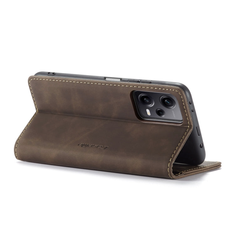 For Xiaomi Redmi Note 12 Pro+ 5G CaseMe 013 Multifunctional Horizontal Flip Leather Phone Case(Coffee) - Xiaomi Cases by CaseMe | Online Shopping UK | buy2fix