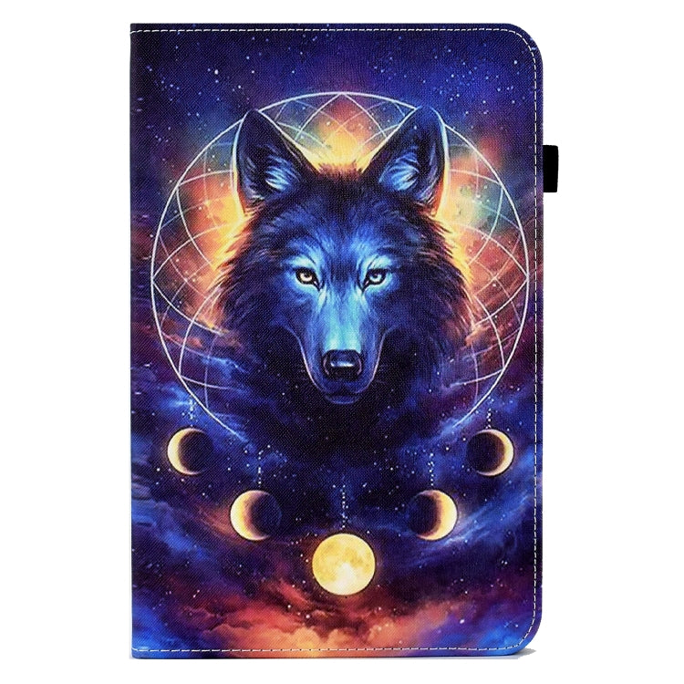 For Samsung Galaxy Tab S5e T720 Colored Drawing Stitching Elastic Band Leather Smart Tablet Case(Space Wolf) - Tab S5E 10.5 T720 / T725 by buy2fix | Online Shopping UK | buy2fix