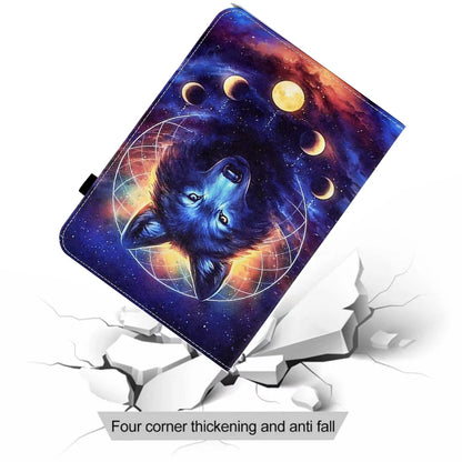 For Samsung Galaxy Tab S5e T720 Colored Drawing Stitching Elastic Band Leather Smart Tablet Case(Space Wolf) - Tab S5E 10.5 T720 / T725 by buy2fix | Online Shopping UK | buy2fix