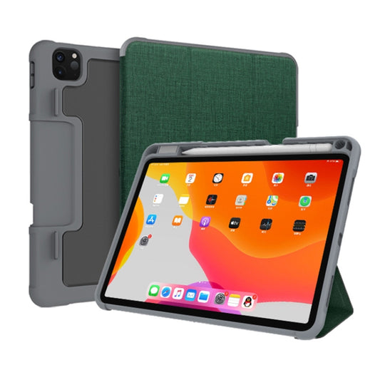 For iPad Pro 11 2022 / 2021 / 2020 Mutural Horizontal Flip Leather Tablet Case with Holder & Pen Slot(Dark Green) - iPad Pro 11 (2022/2021) Cases by Mutural | Online Shopping UK | buy2fix