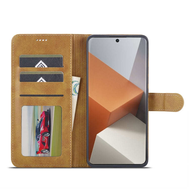 For Xiaomi Redmi Note 13 Pro+ LC.IMEEKE Calf Texture Leather Phone Case(Brown) - Note 13 Pro+ Cases by LC.IMEEKE | Online Shopping UK | buy2fix