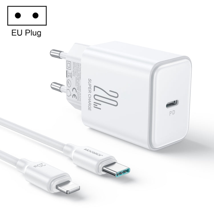 JOYROOM TCF06 Flash Series 20W USB-C/Type-C Single Port Charger Set, Specification:EU Plug(White) - USB Charger by JOYROOM | Online Shopping UK | buy2fix