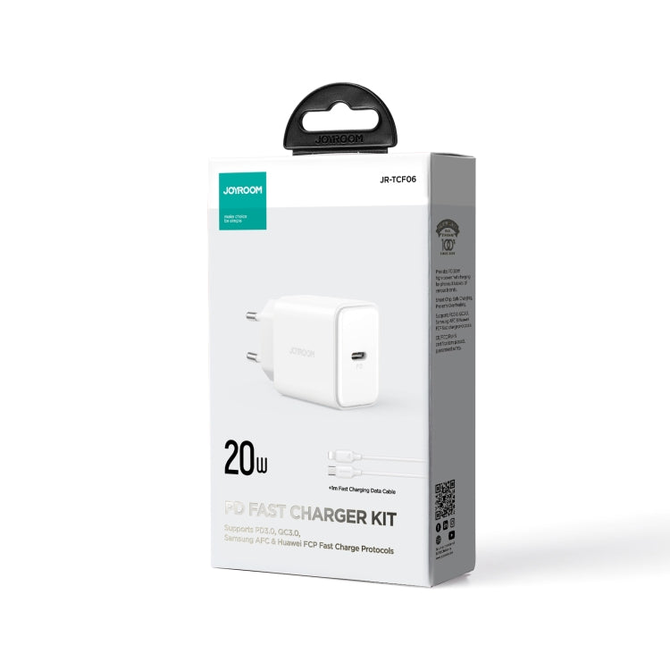 JOYROOM TCF06 Flash Series 20W USB-C/Type-C Single Port Charger Set, Specification:EU Plug(White) - USB Charger by JOYROOM | Online Shopping UK | buy2fix