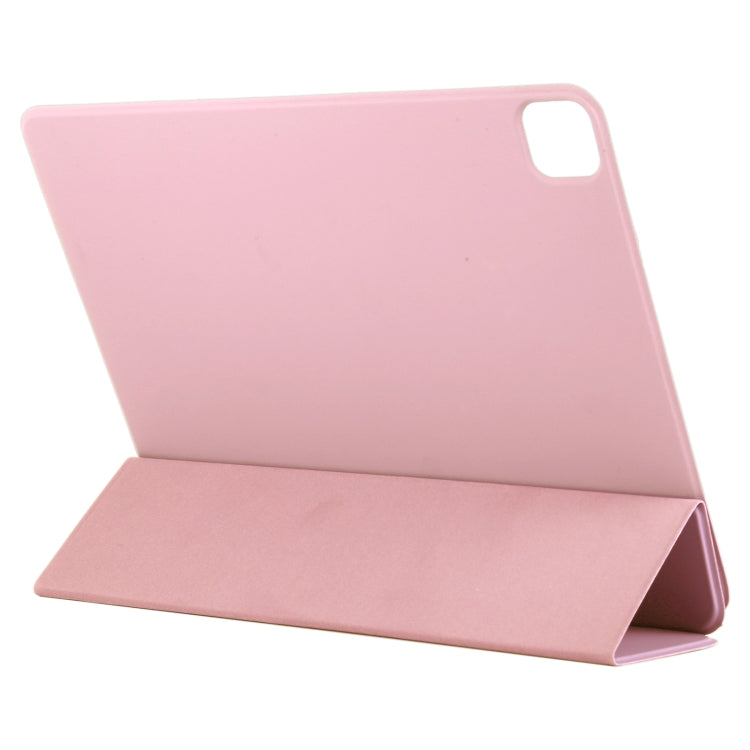 For iPad Air 13 2024 / Pro 12.9 2020 Active Buckle Magnetic PU Leather Tablet Case With Holder & Sleep / Wake-up Function(Rose Gold) - iPad Pro 12.9 (2020) Cases by buy2fix | Online Shopping UK | buy2fix