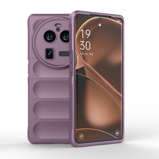 For OPPO Find X6 Pro 5G Magic Shield TPU + Flannel Phone Case(Purple) - OPPO Cases by buy2fix | Online Shopping UK | buy2fix