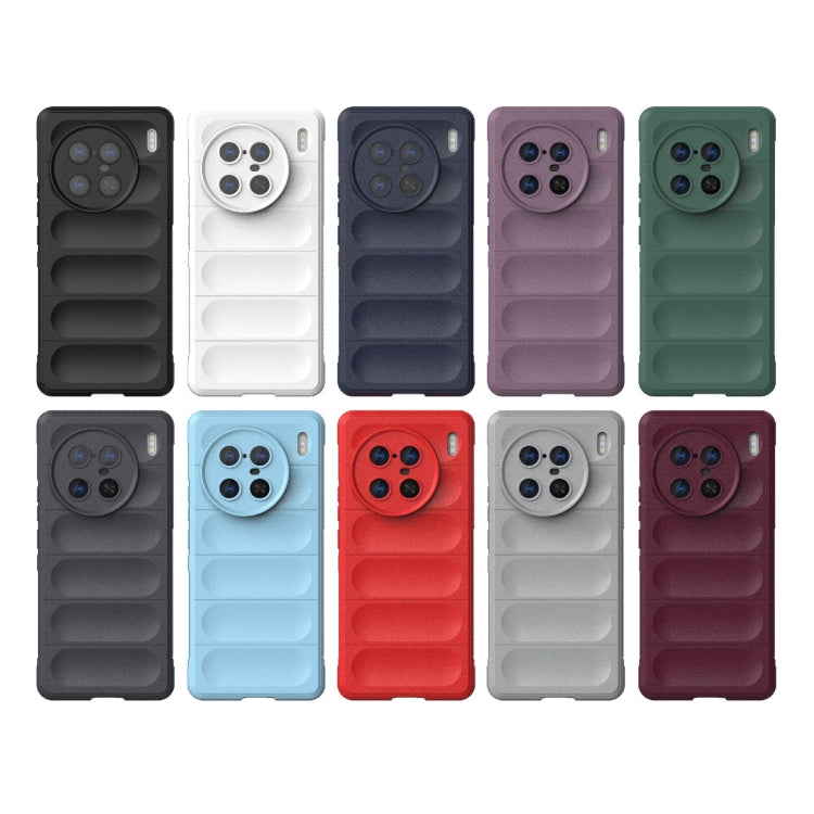 For vivo X90 Pro 5G Magic Shield TPU + Flannel Phone Case(Dark Blue) - vivo Cases by buy2fix | Online Shopping UK | buy2fix