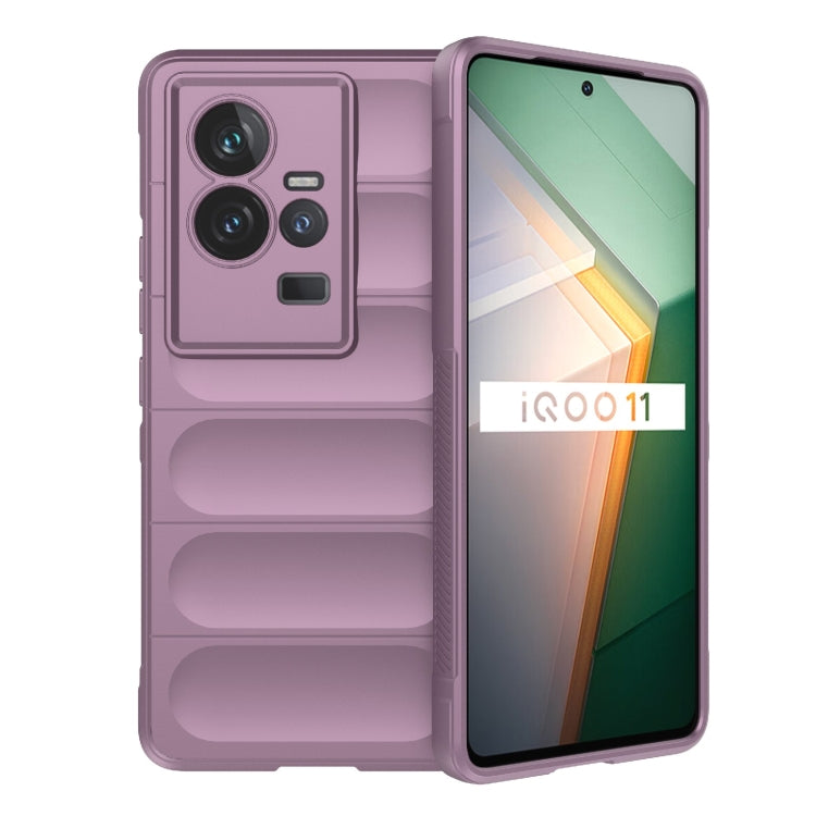 For vivo iQOO 11 5G Magic Shield TPU + Flannel Phone Case(Purple) - vivo Cases by buy2fix | Online Shopping UK | buy2fix