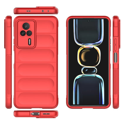 For Xiaomi Redmi K60E 5G Magic Shield TPU + Flannel Phone Case(Dark Blue) - Xiaomi Cases by buy2fix | Online Shopping UK | buy2fix