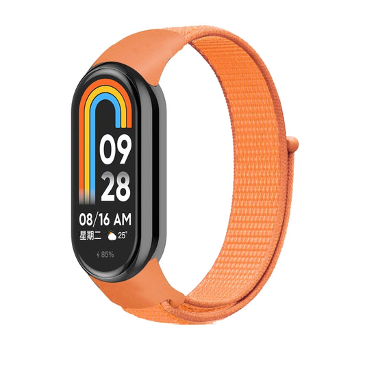 For Xiaomi Mi Band 8 Loop Nylon Watch Band(Papaya) - Watch Bands by buy2fix | Online Shopping UK | buy2fix