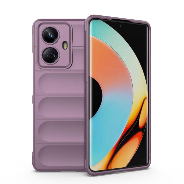 For Realme 10 Pro+ 5G Magic Shield TPU + Flannel Phone Case(Purple) - Realme Cases by buy2fix | Online Shopping UK | buy2fix