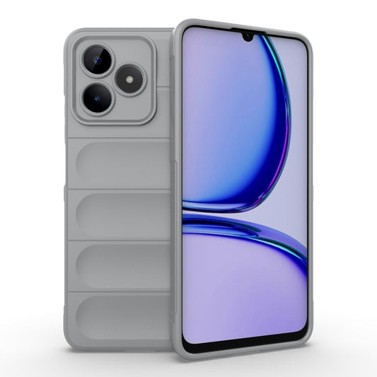 For Realme C53 4G Magic Shield TPU + Flannel Phone Case(Grey) - Realme Cases by buy2fix | Online Shopping UK | buy2fix