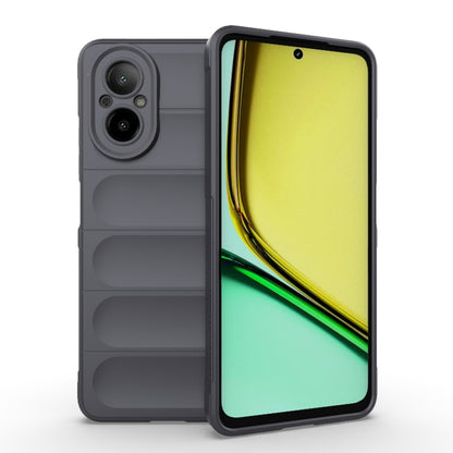 For Realme C67 4G Global Magic Shield TPU + Flannel Phone Case(Dark Grey) - C67 Cases by buy2fix | Online Shopping UK | buy2fix
