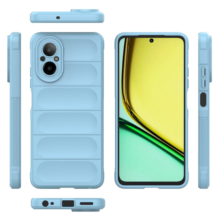 For Realme C67 4G Global Magic Shield TPU + Flannel Phone Case(Light Blue) - C67 Cases by buy2fix | Online Shopping UK | buy2fix