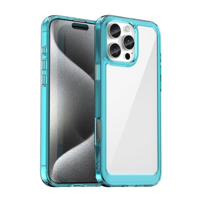 For iPhone 16 Pro Max Colorful Series Acrylic + TPU Phone Case(Transparent Blue) - iPhone 16 Pro Max Cases by buy2fix | Online Shopping UK | buy2fix