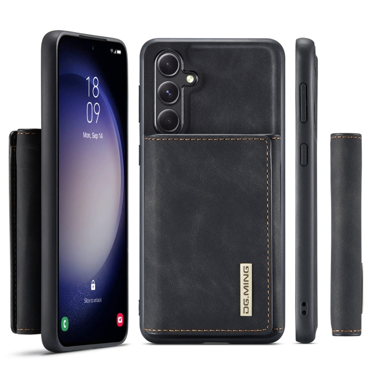 For Samsung Galaxy S23 FE 5G DG.MING M1 Series 3-Fold Multi Card Wallet + Magnetic Phone Case(Black) - Galaxy S23 FE 5G Cases by DG.MING | Online Shopping UK | buy2fix