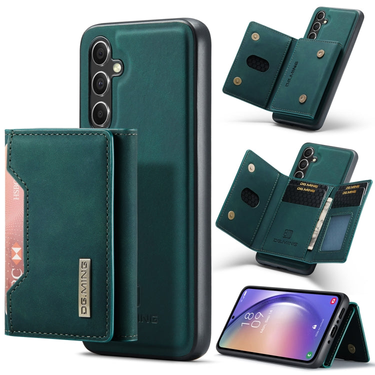 For Samsung Galaxy A54 5G DG.MING M2 Series 3-Fold Multi Card Bag + Magnetic Phone Case(Green) - Galaxy Phone Cases by DG.MING | Online Shopping UK | buy2fix