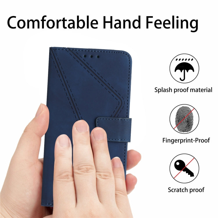 For Xiaomi 14 Ultra Stitching Embossed Leather Phone Case(Blue) - 14 Ultra Cases by buy2fix | Online Shopping UK | buy2fix