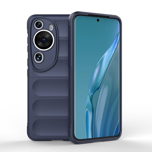 For Huawei P60 Art Magic Shield TPU + Flannel Phone Case(Dark Blue) - Huawei Cases by buy2fix | Online Shopping UK | buy2fix
