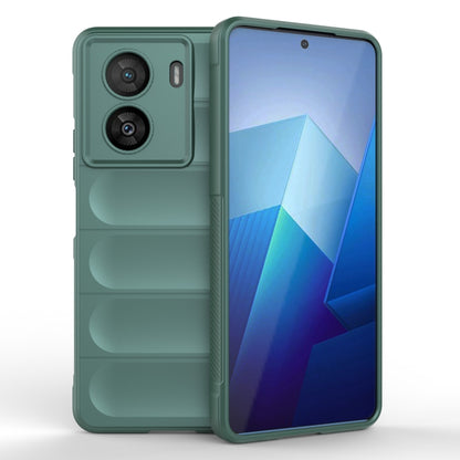 For vivo iQOO Z7x Magic Shield TPU + Flannel Phone Case(Dark Green) - vivo Cases by buy2fix | Online Shopping UK | buy2fix
