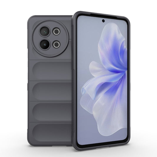 For vivo S18E 5G Magic Shield TPU + Flannel Phone Case(Dark Grey) - vivo Cases by buy2fix | Online Shopping UK | buy2fix