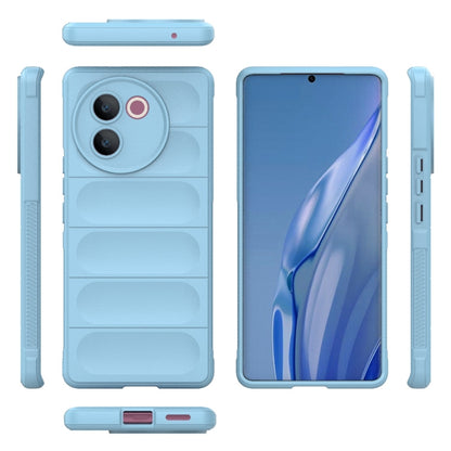 For vivo V30e 5G Global Magic Shield TPU + Flannel Phone Case(Light Blue) - vivo Cases by buy2fix | Online Shopping UK | buy2fix