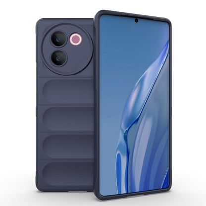 For vivo V30e 5G Global Magic Shield TPU + Flannel Phone Case(Dark Blue) - vivo Cases by buy2fix | Online Shopping UK | buy2fix
