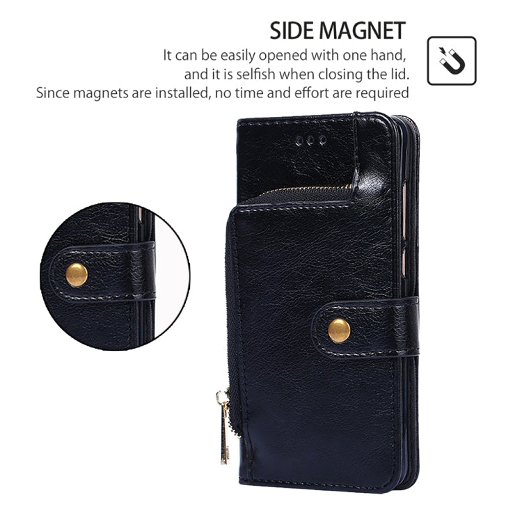 For vivo Y03 4G Zipper Bag Leather Phone Case(Black) - vivo Cases by buy2fix | Online Shopping UK | buy2fix