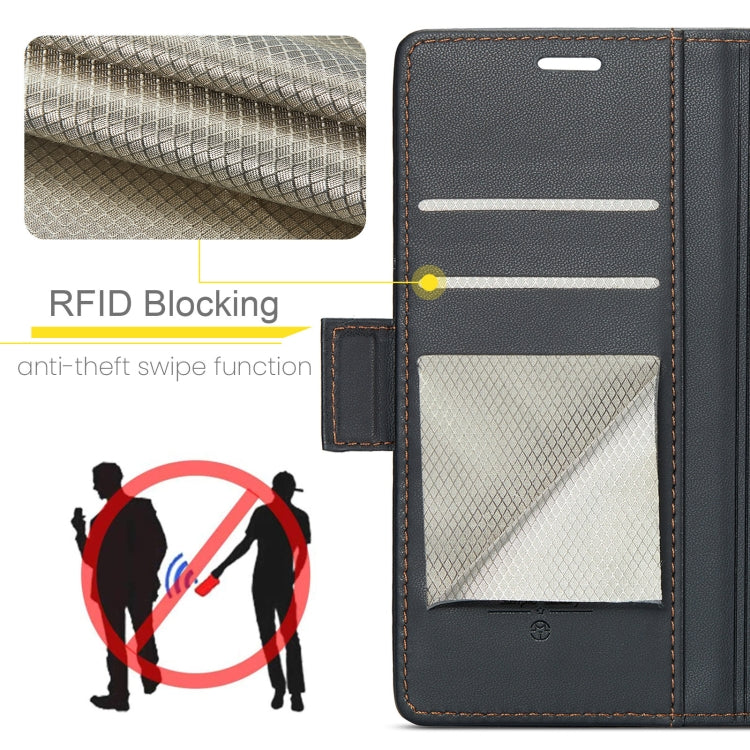 For Xiaomi Redmi Note 13 Pro+ 5G CaseMe 023 Butterfly Buckle Litchi Texture RFID Anti-theft Leather Phone Case(Black) - Xiaomi Cases by CaseMe | Online Shopping UK | buy2fix