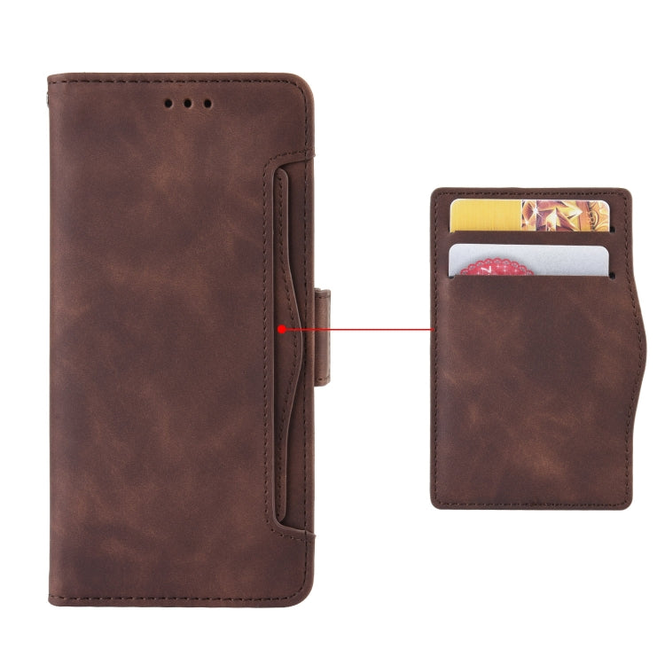 For Google Pixel 9 Pro Skin Feel Calf Texture Card Slots Leather Phone Case(Brown) - Google Cases by buy2fix | Online Shopping UK | buy2fix