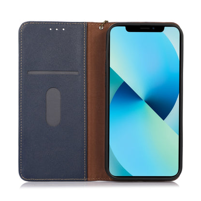 For Xiaomi Redmi K70E/Poco X6 Pro KHAZNEH Nappa Top Layer Cowhide Leather Phone Case(Blue) - K70E Cases by buy2fix | Online Shopping UK | buy2fix