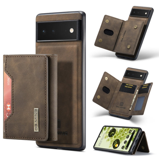 For Google Pixel 6 DG.MING M2 Series 3-Fold Multi Card Bag + Magnetic Phone Case(Coffee) - Google Cases by DG.MING | Online Shopping UK | buy2fix